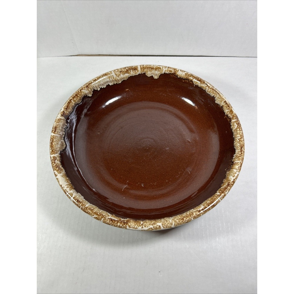 RRP Co Roseville Ohio Brown Drip 15 Inch Pasta Large Serving Bowl